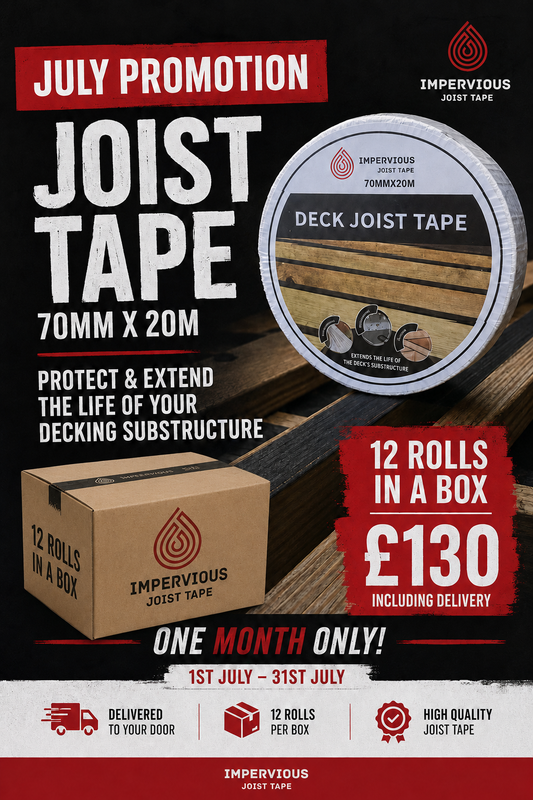 JULY PROMO Box of 12 - 70mm x 20m Joist Tape