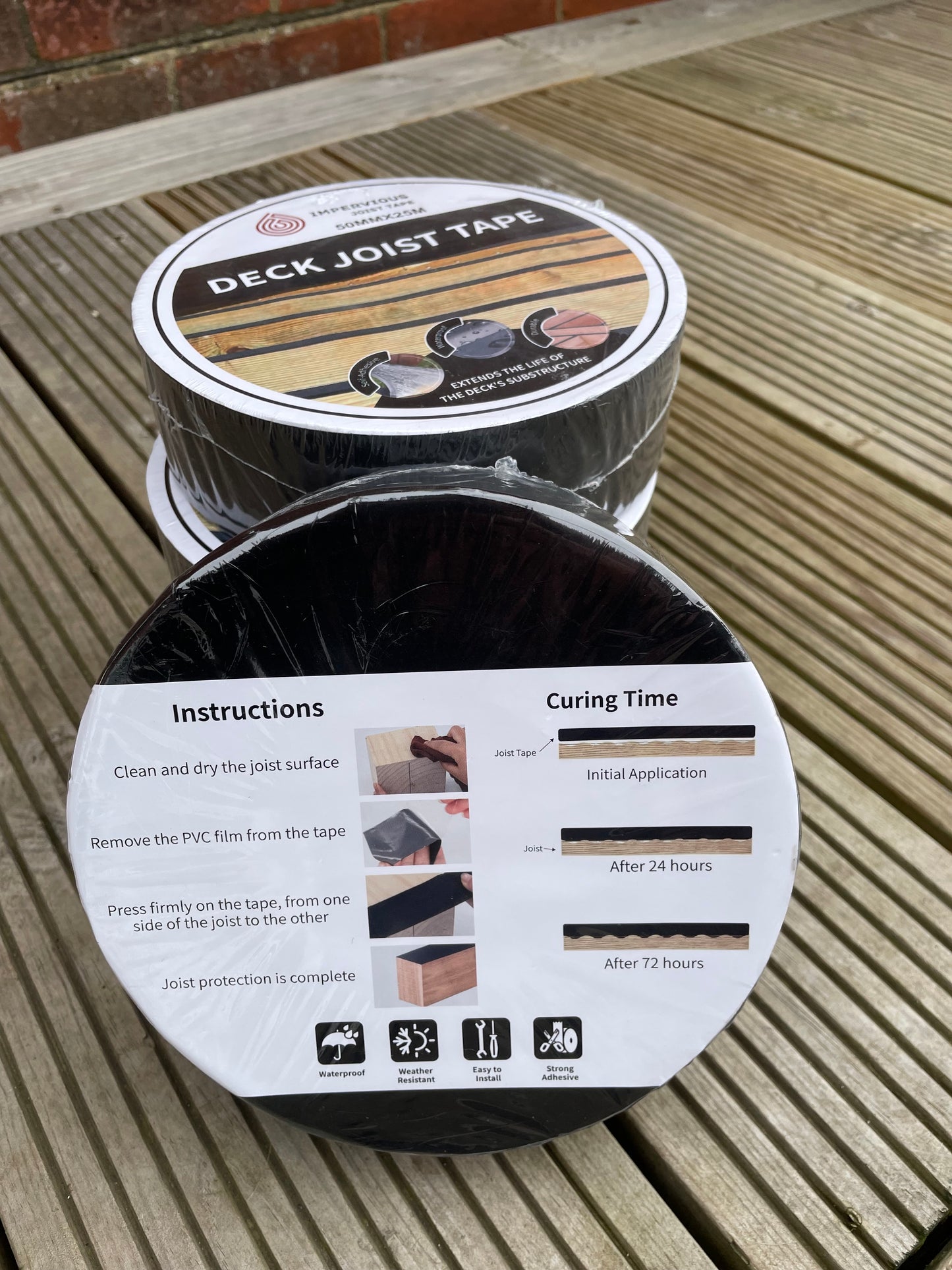 25m x 50mm Decking Joist Tape